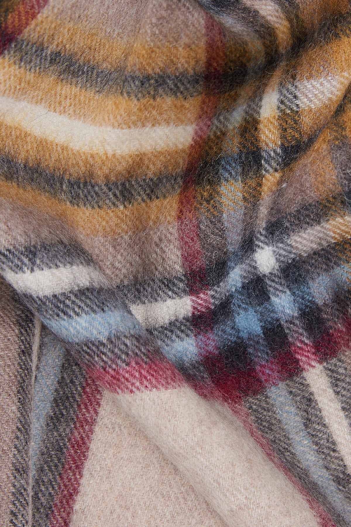 Lonnen Check Wrap - NATURAL GREY