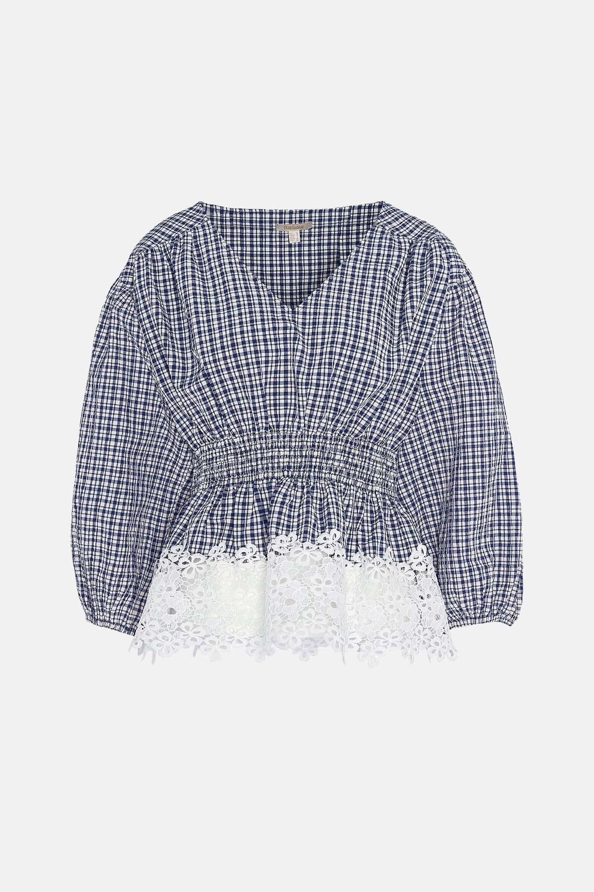 Glamis Blouse - NAVY CHECK
