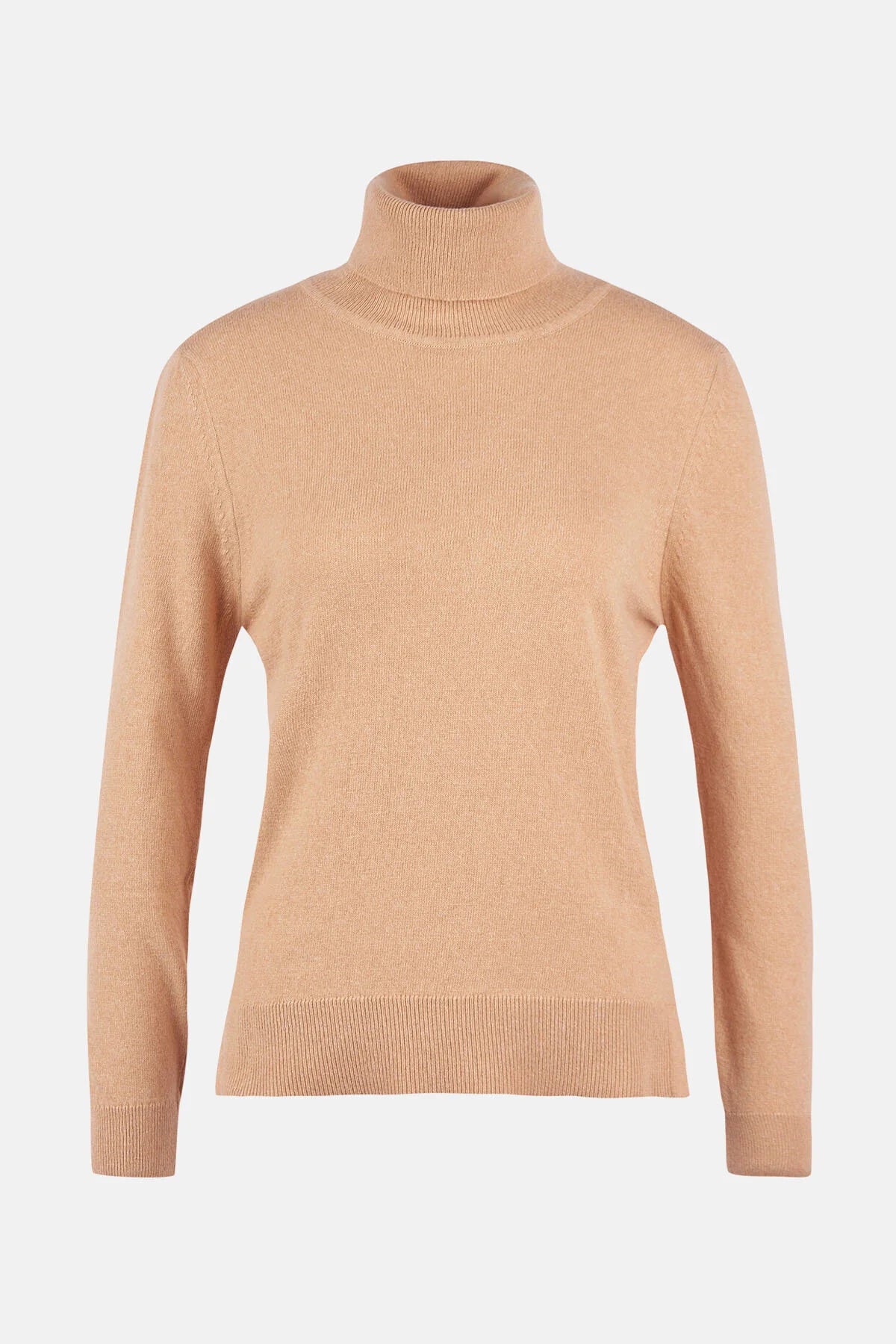 Pendle Roll-Neck Sweatshirt - CARAMEL/FAWN