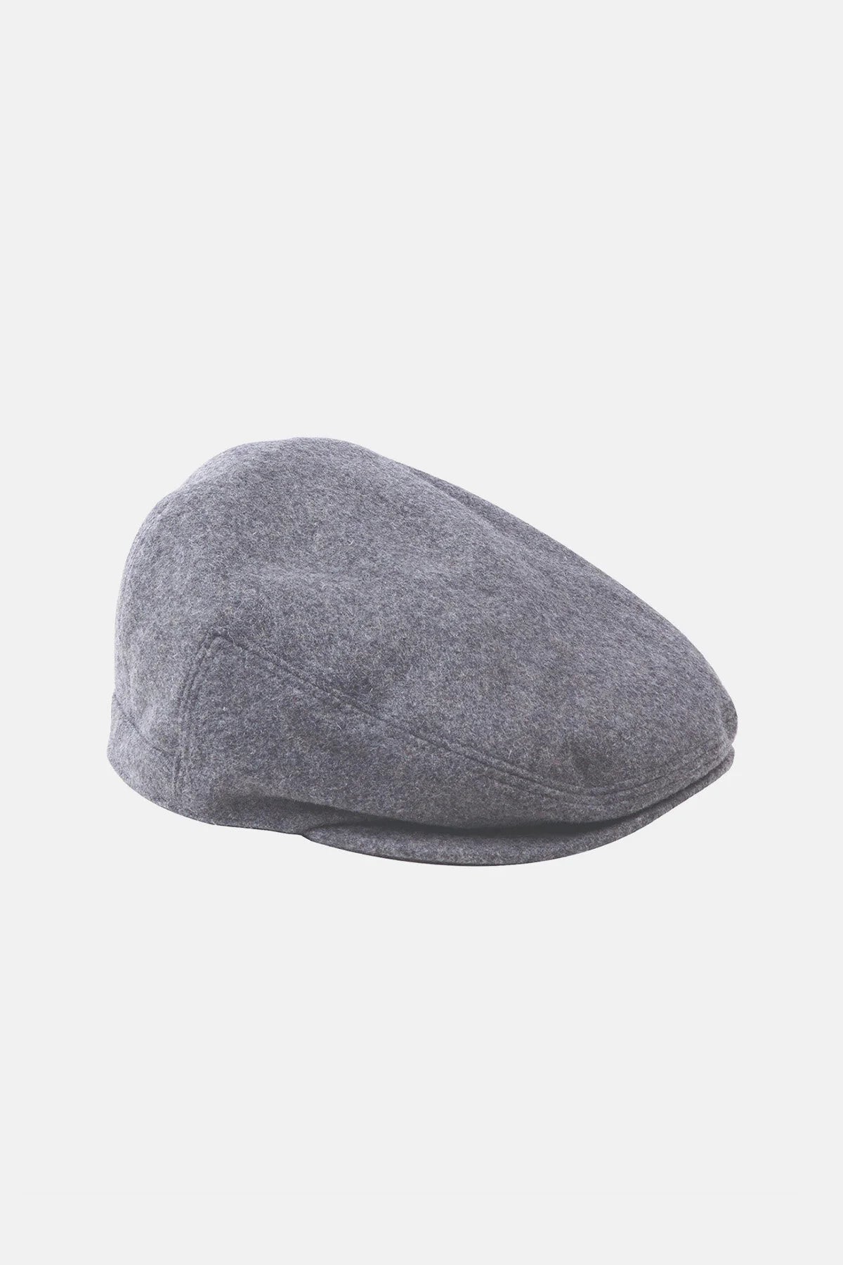 Waxed Cotton Flat Cap - GREY