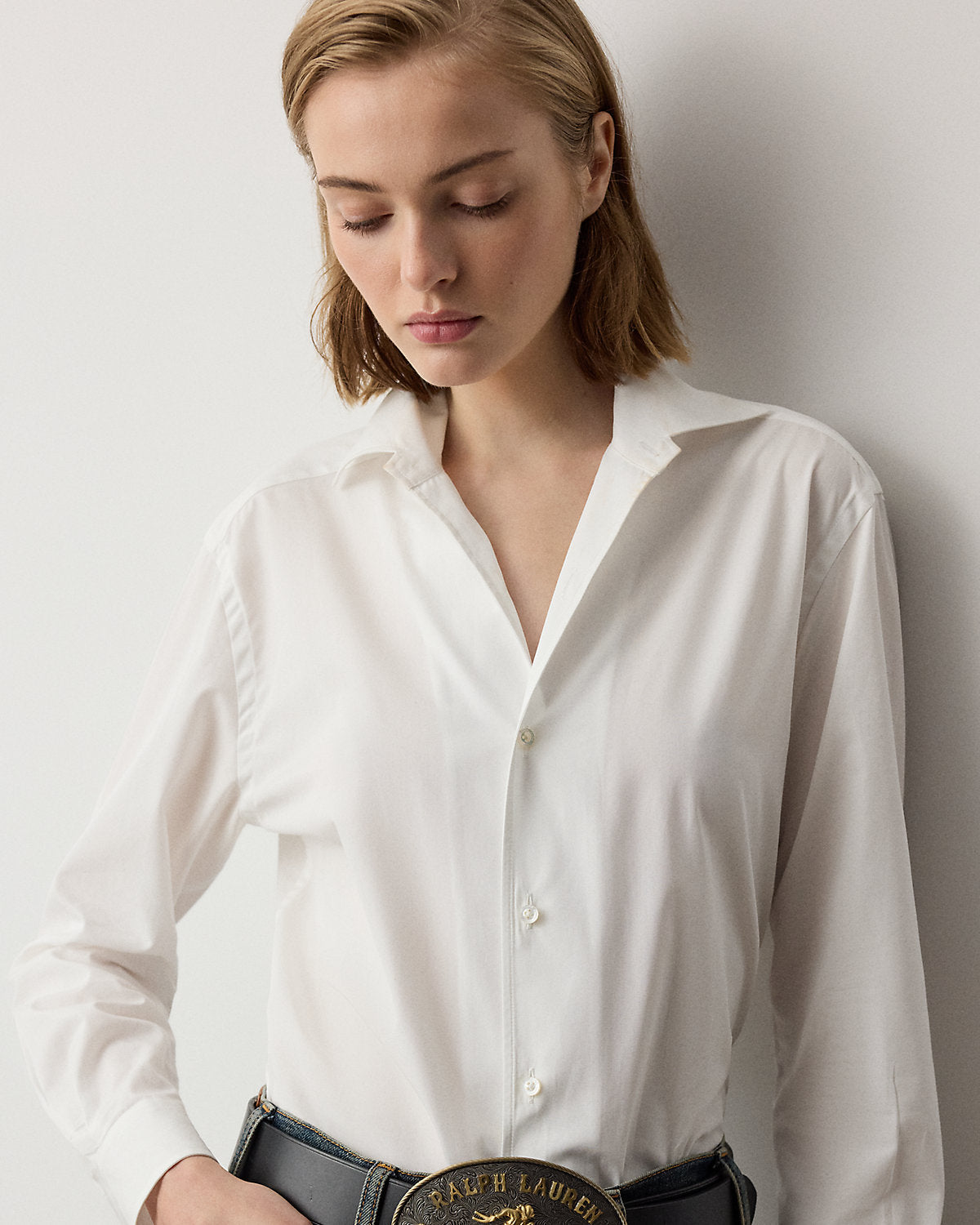 Charmain Slim Fit Stretch Poplin Shirt