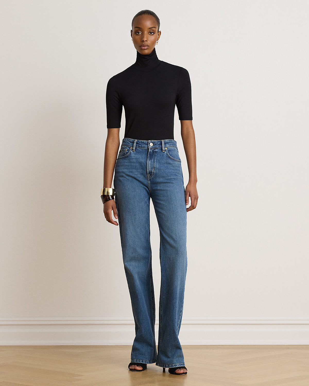 Stretch Jersey Turtleneck