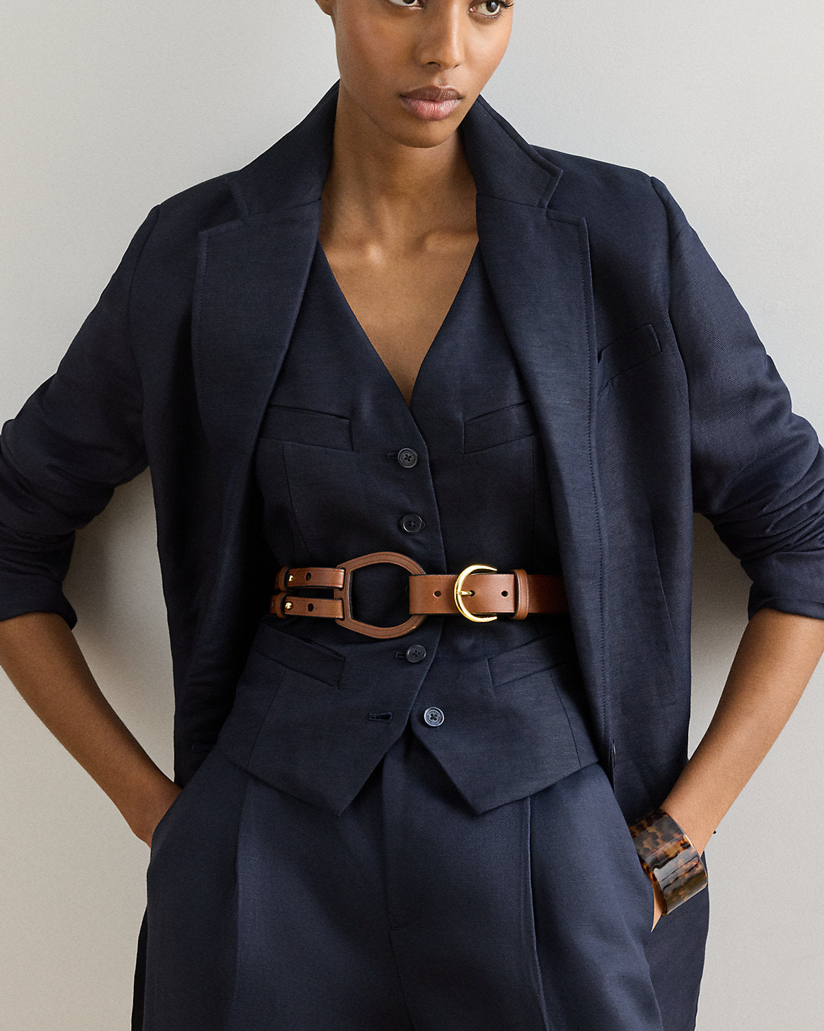 Tri-Strap Leather Belt