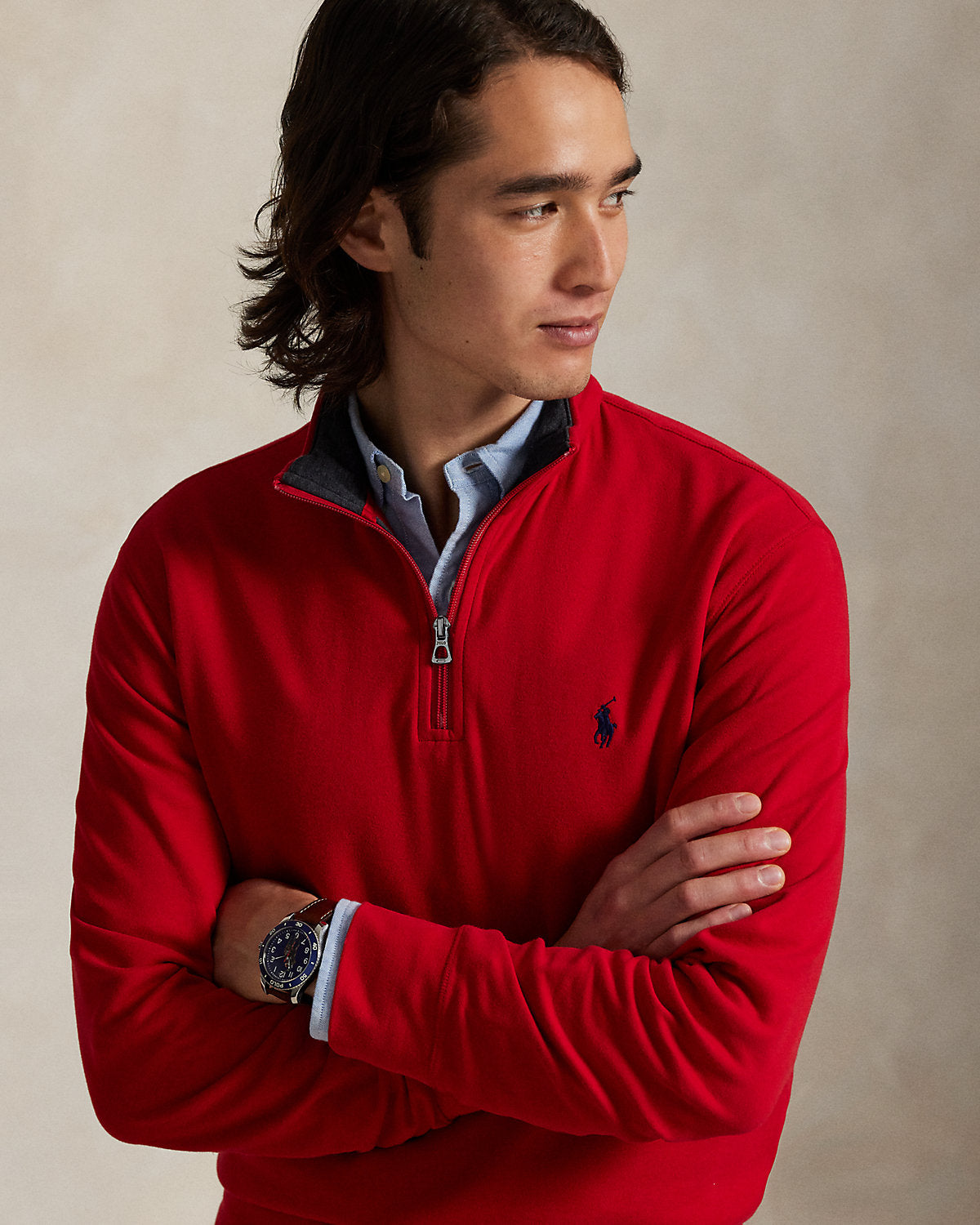 Luxury Jersey Quarter-Zip Pullover