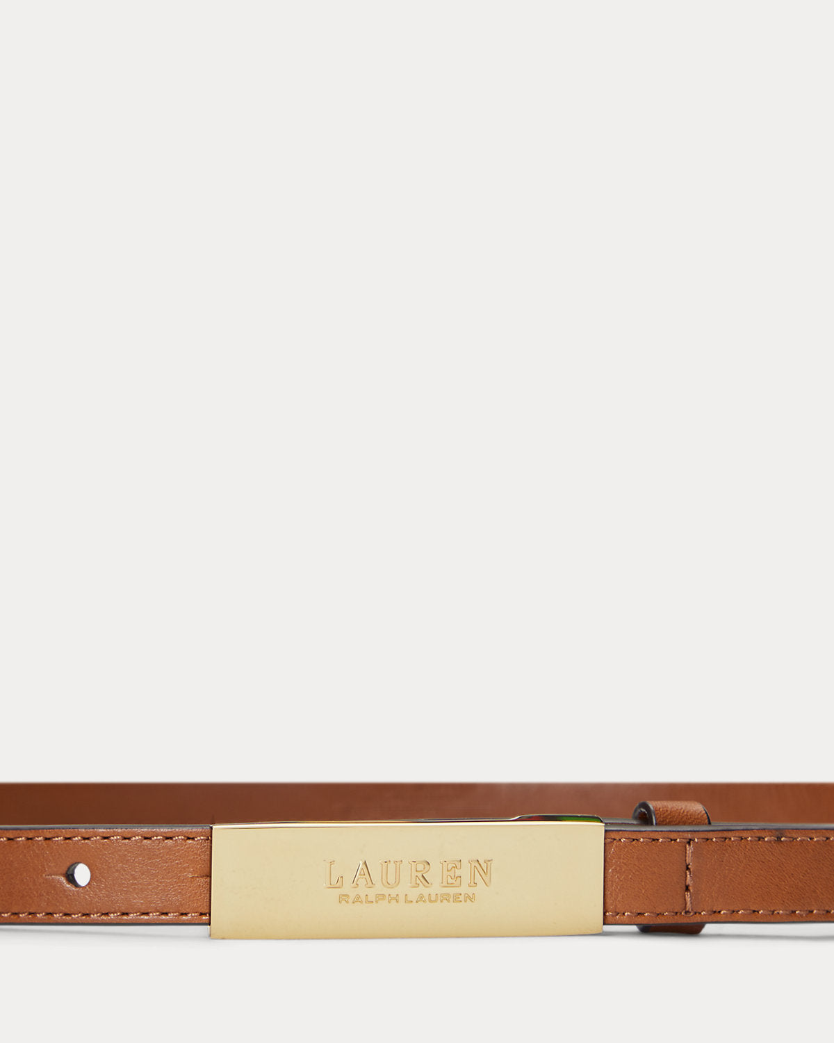Logo Leather Skinny Belt