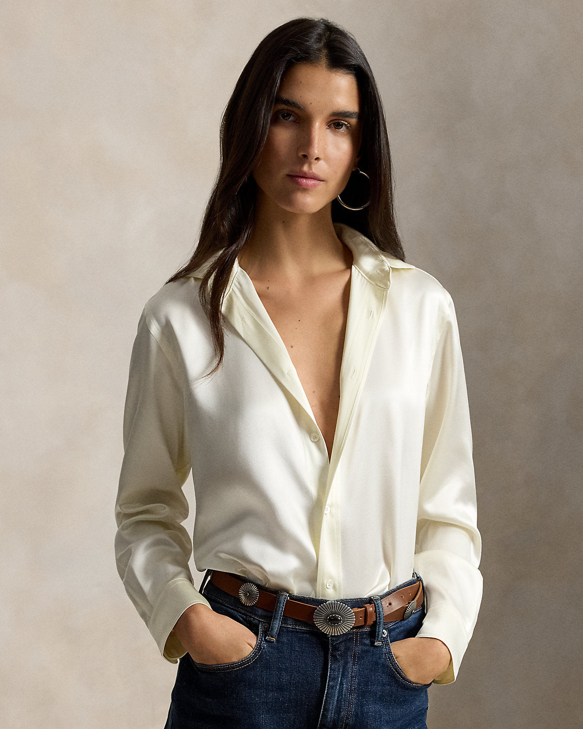 Slim Fit Silk Shirt