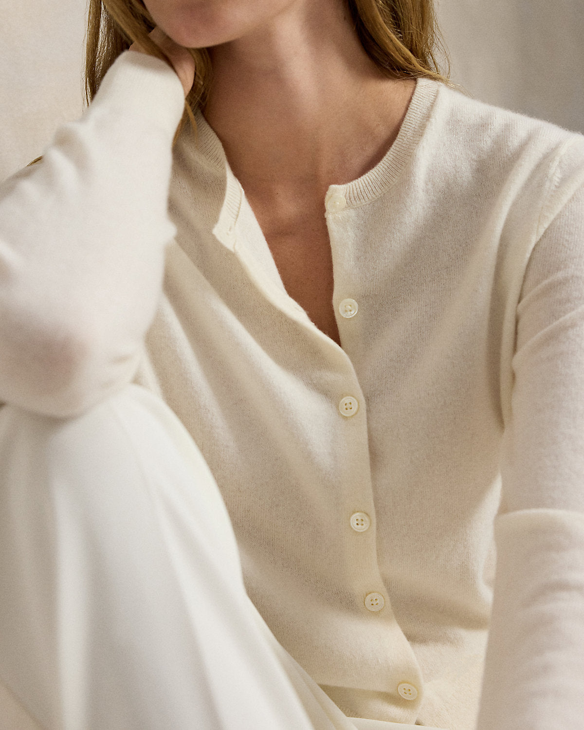 Cashmere Crewneck Cardigan