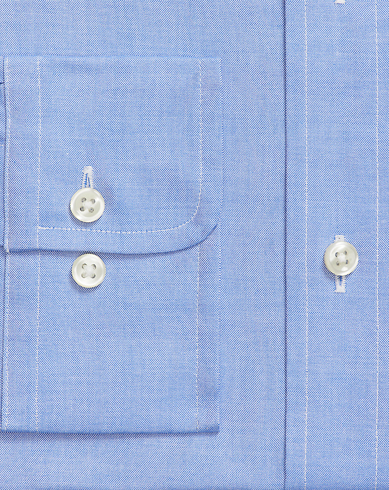 Custom Fit Oxford Shirt True Blue/White