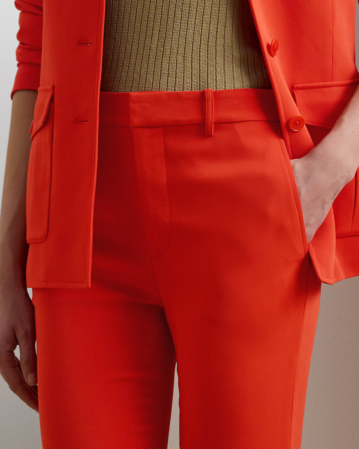 Stretch Cady Cropped Pant