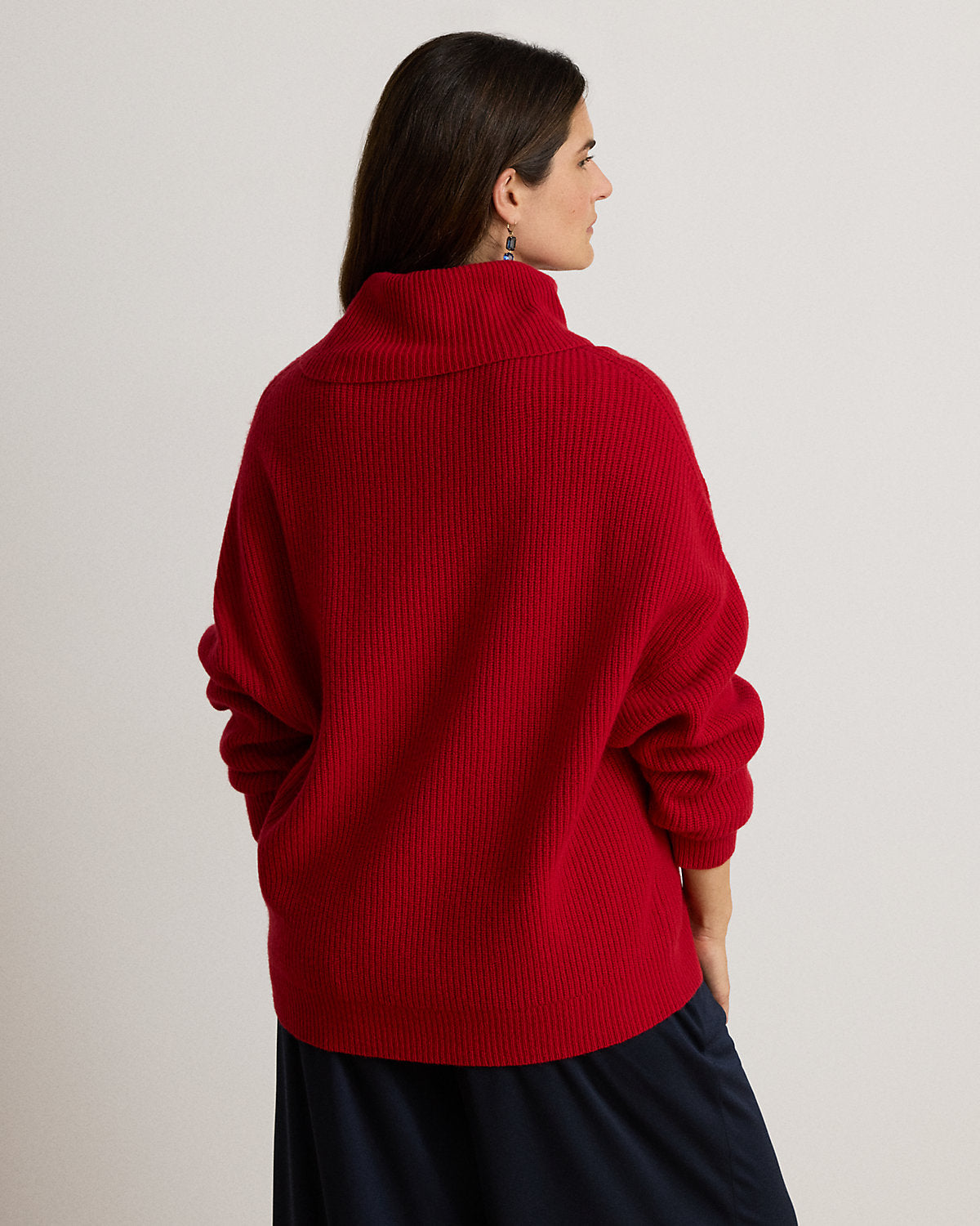 Ribbed Wool-Cashmere Turtleneck Sweater