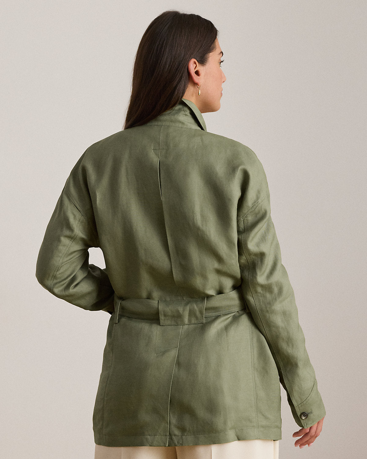 Linen-Blend Twill Field Jacket