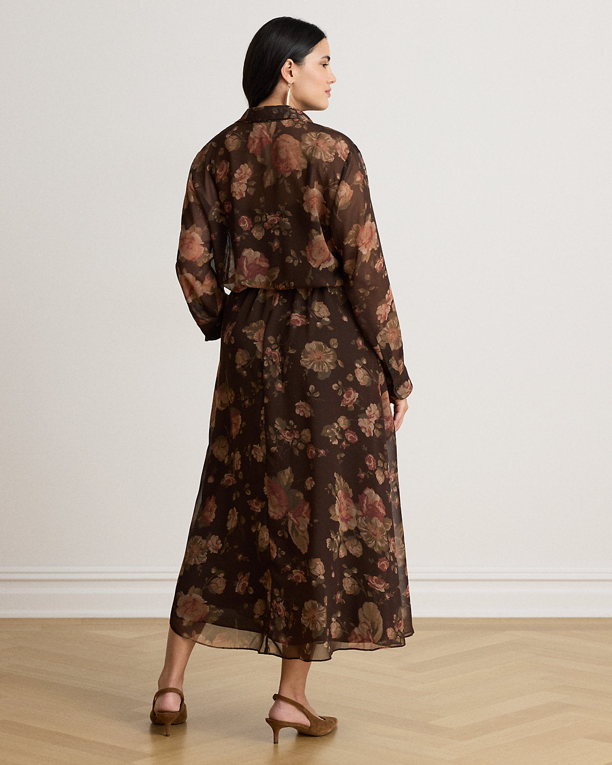 Floral Chiffon Shirtdress