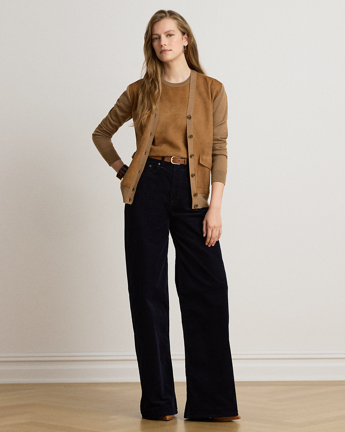 Goat-Suede & Wool Sleeveless Sweater
