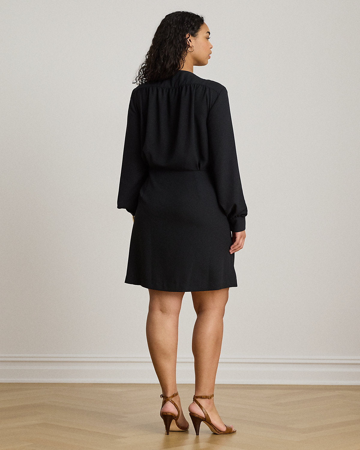 Double-Breasted Georgette Dress
