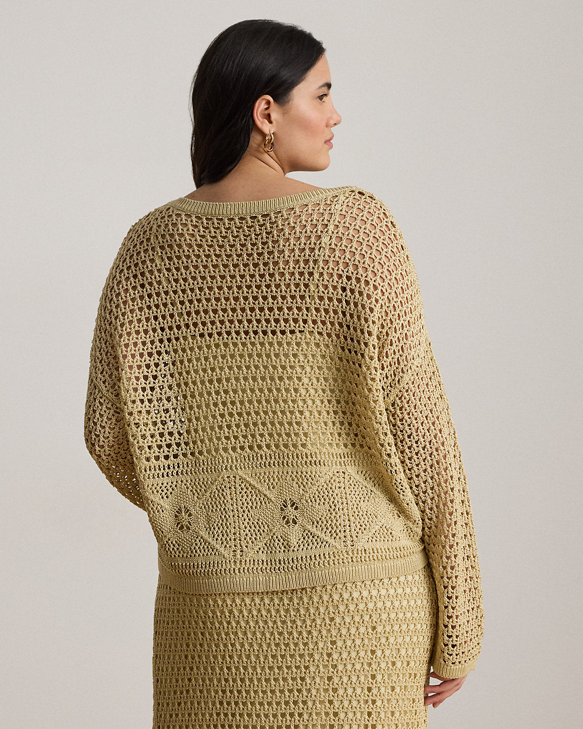 Pointelle-Knit Linen-Blend Sweater