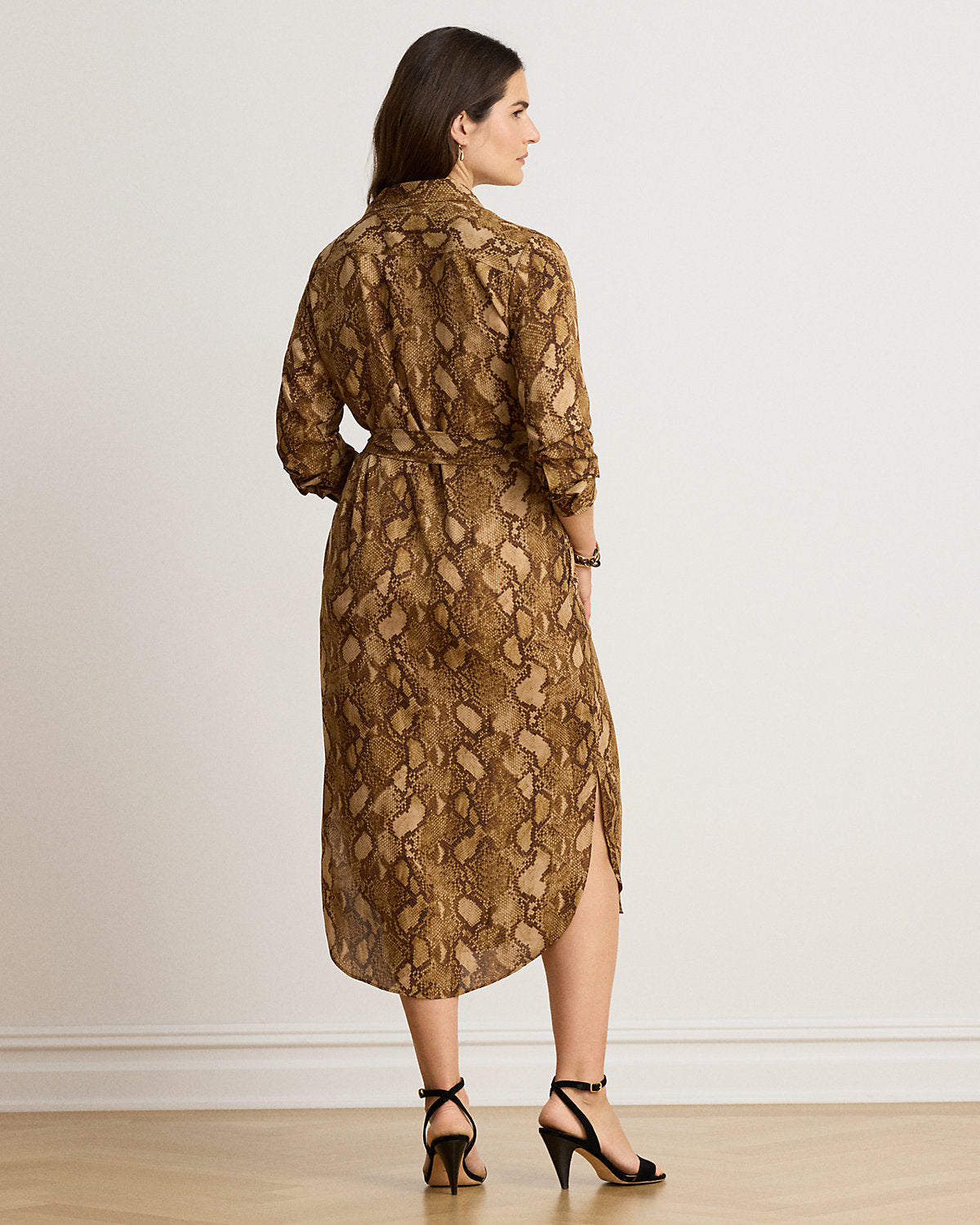 Python-Print Georgette Shirtdress
