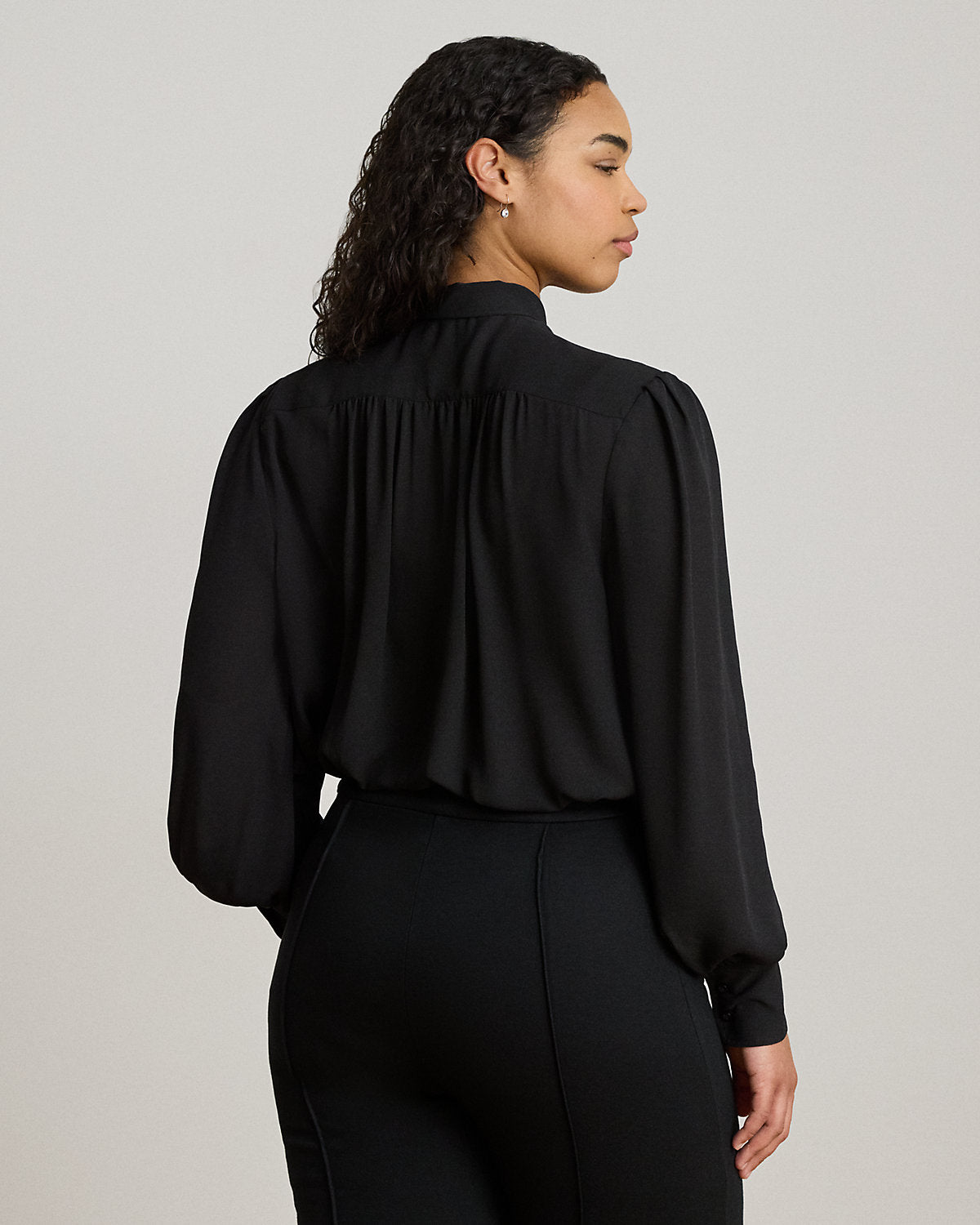 Georgette Tie-Neck Blouse