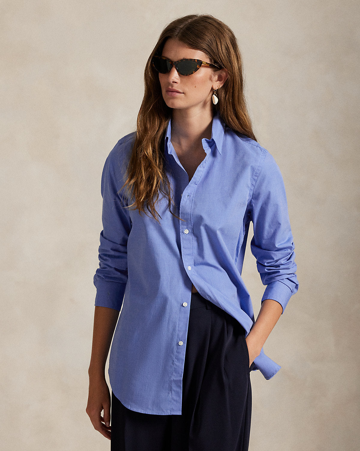 End-On-End Stretch Slim Fit Cotton Shirt