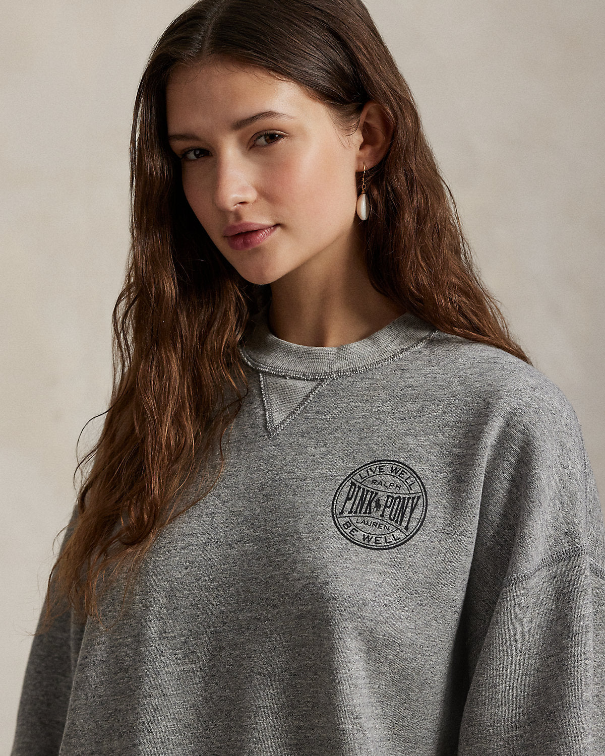 Pink Pony Logo Fleece Crewneck
