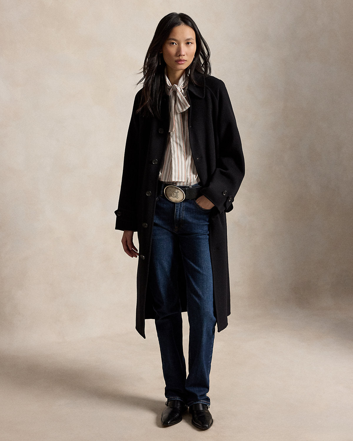 Wool-Cashmere-Blend Balmacaan Coat