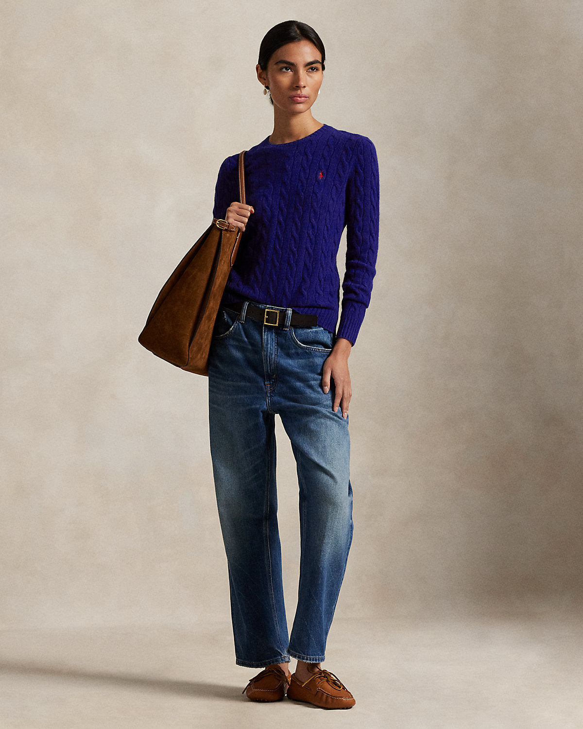 Women's Cable-Knit Wool-Cashmere Sweater