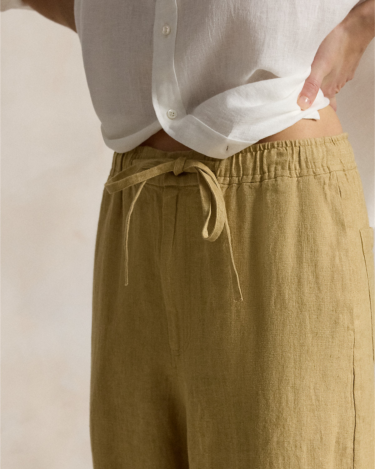 Linen Drawstring Pant