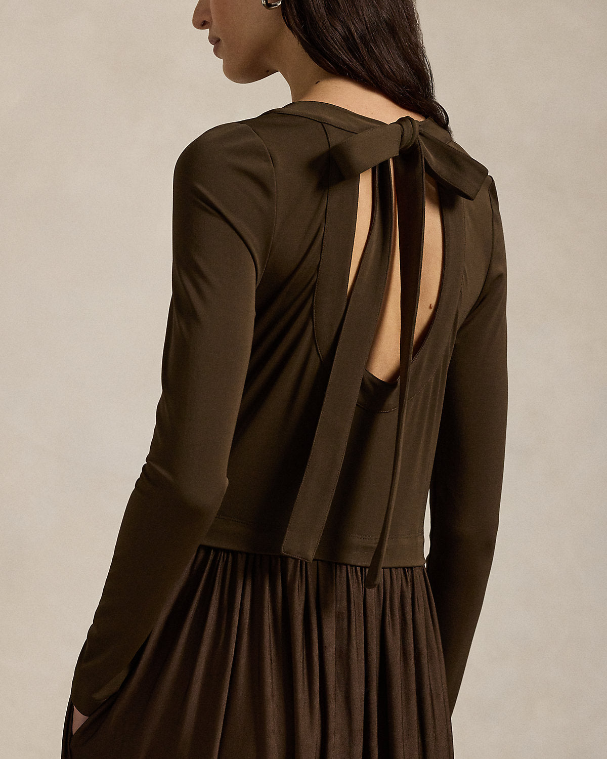 Tie-Back Jersey Maxidress