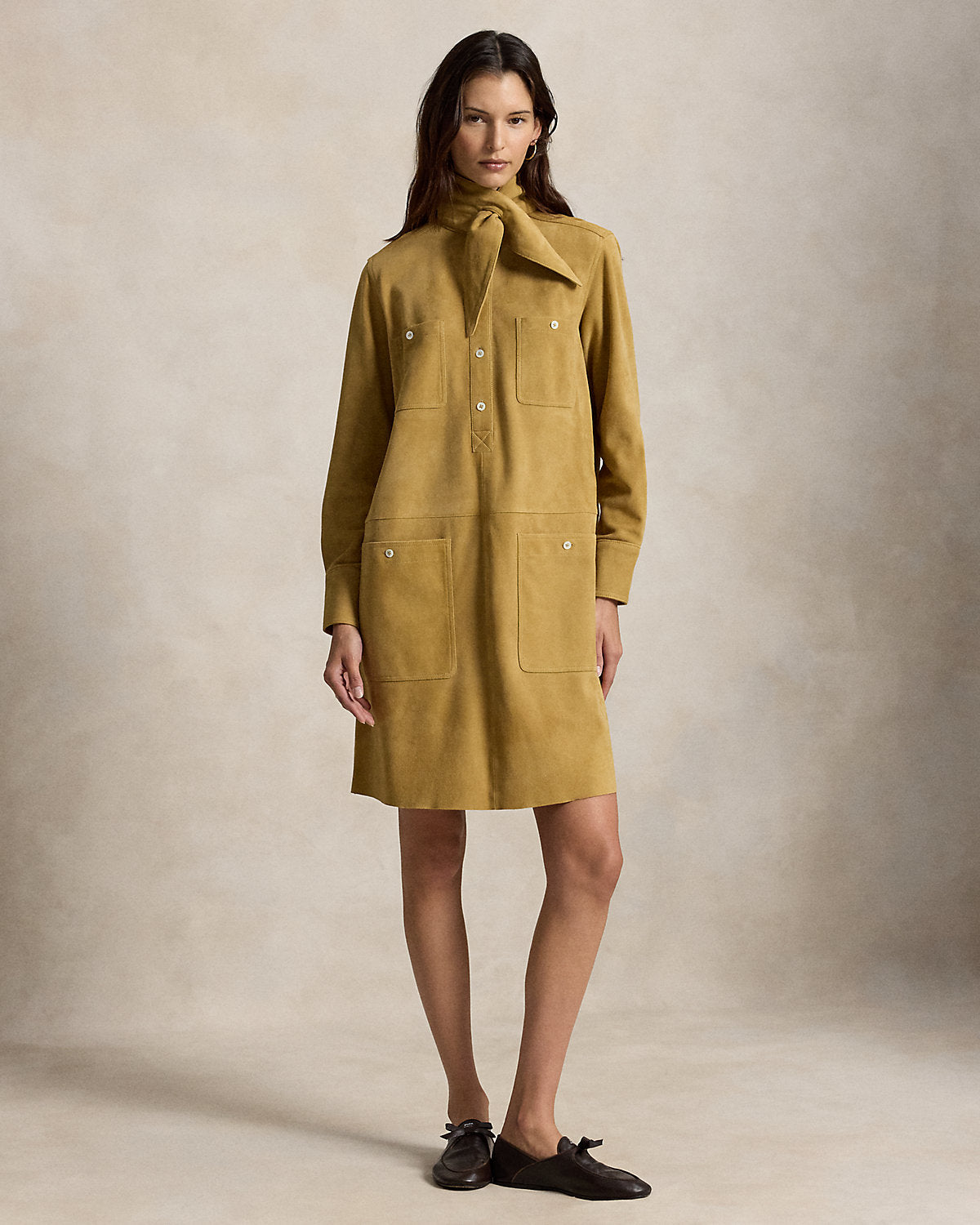 Suede Utility Dress