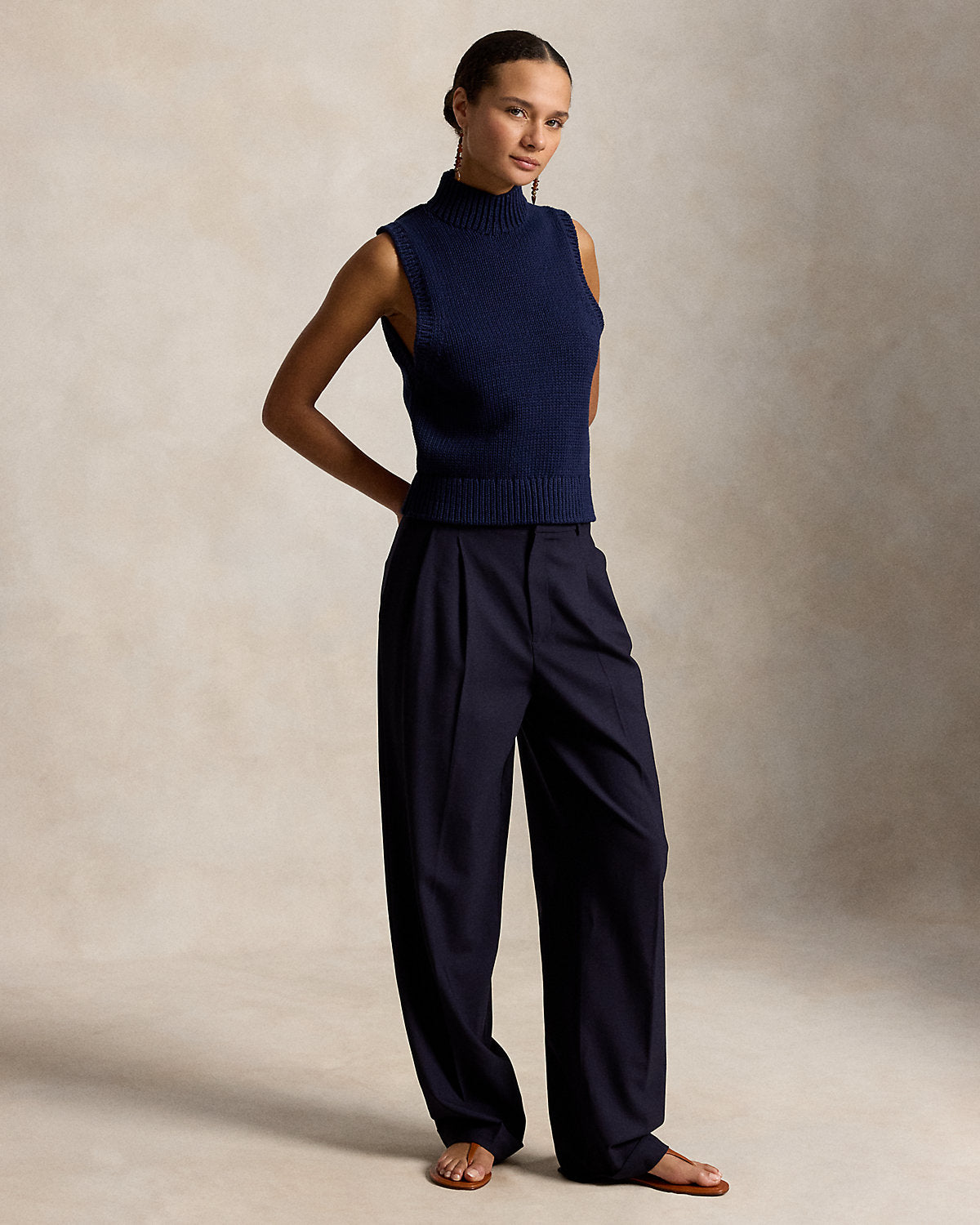 Sleeveless Turtleneck Sweater