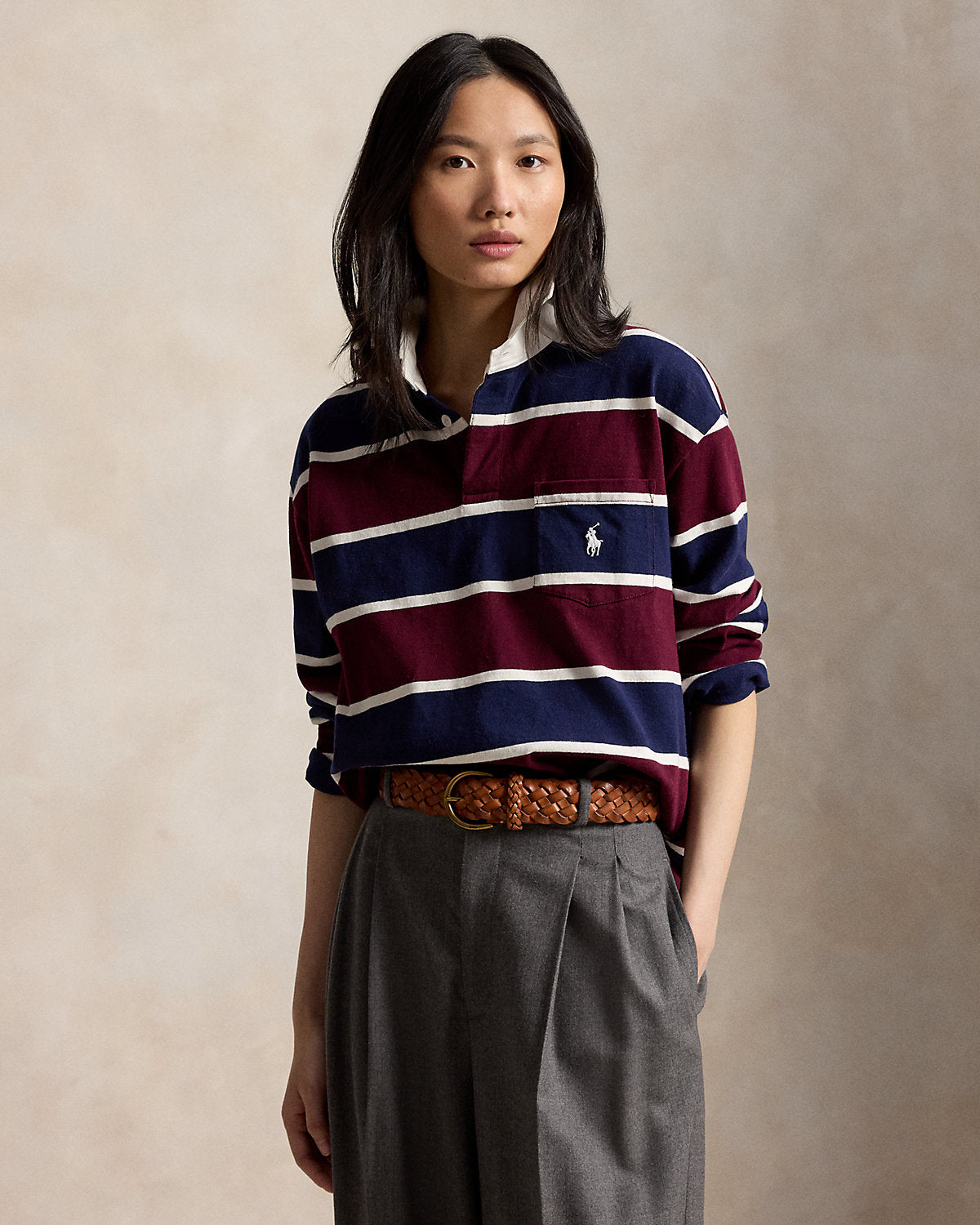 Oversize Cotton Rugby Shirt