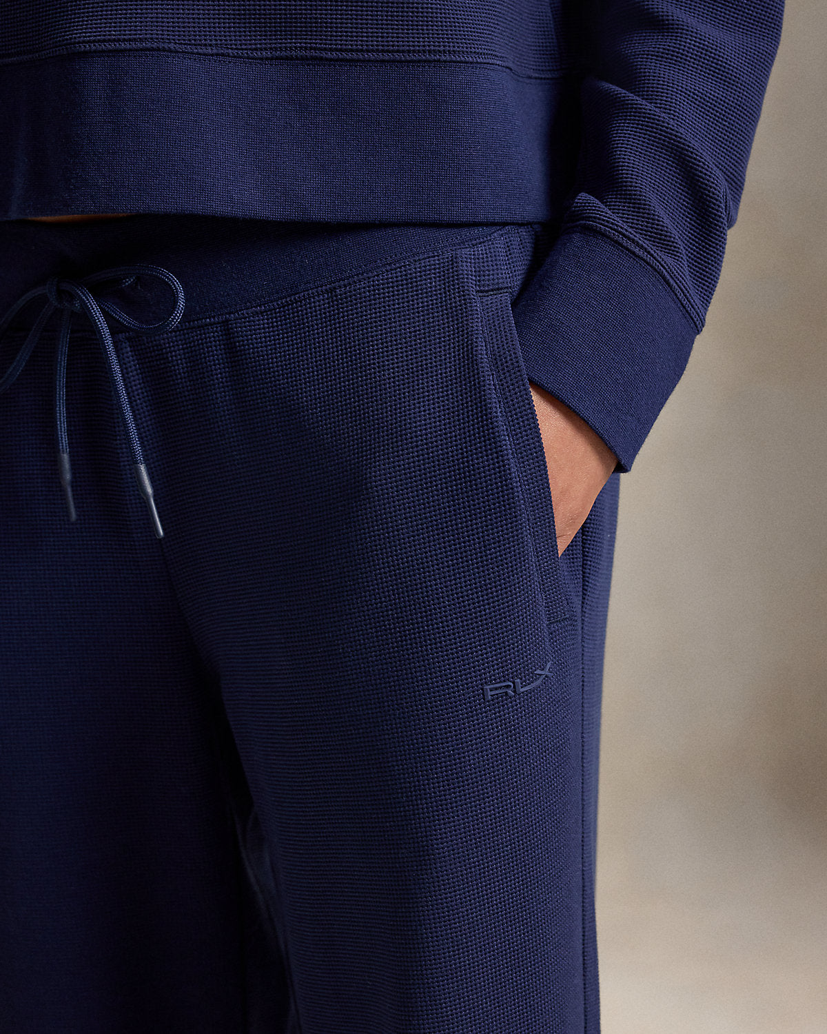 Waffle?Knit Drawstring Pant