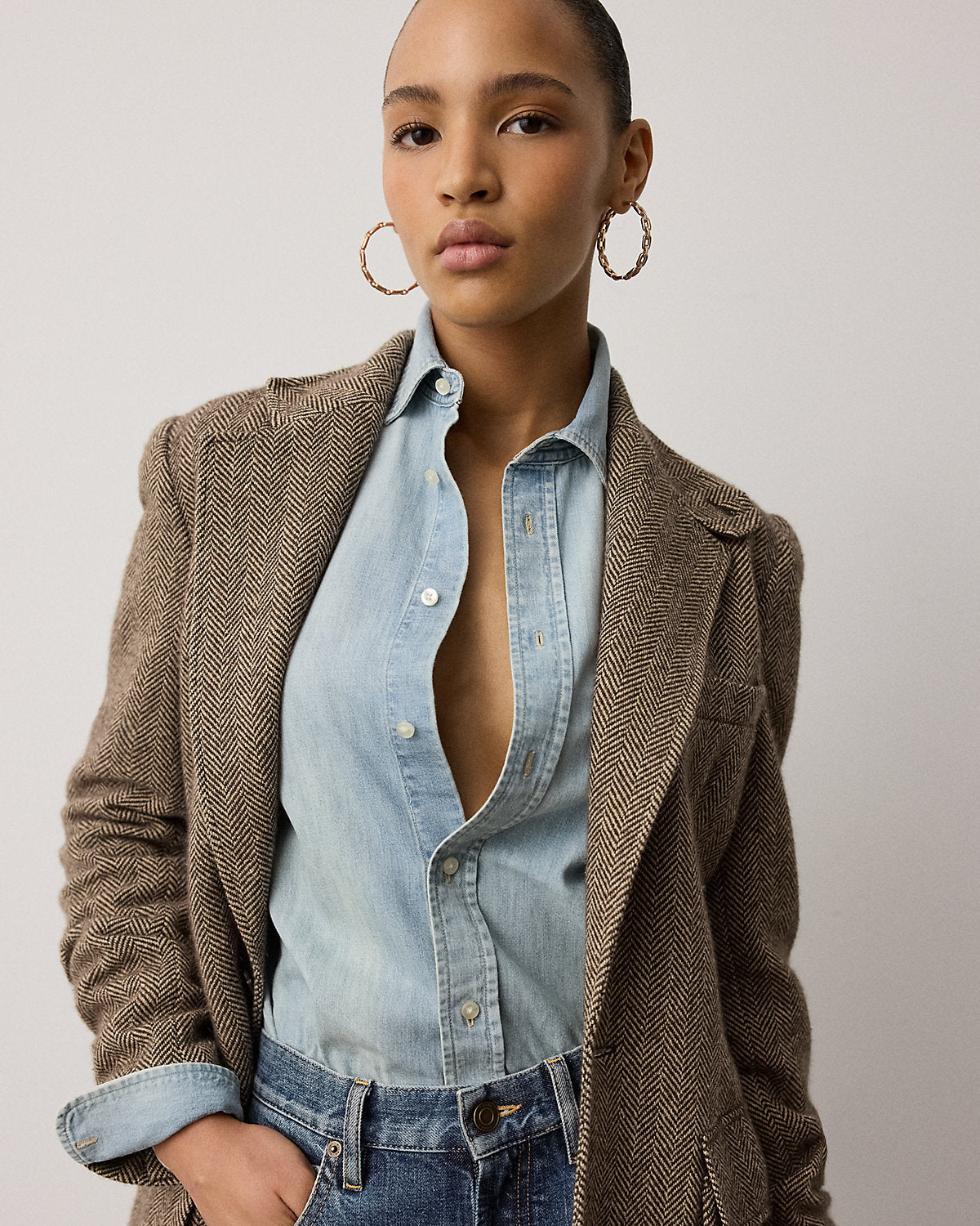 Adrien Relaxed Fit Cotton Denim Shirt