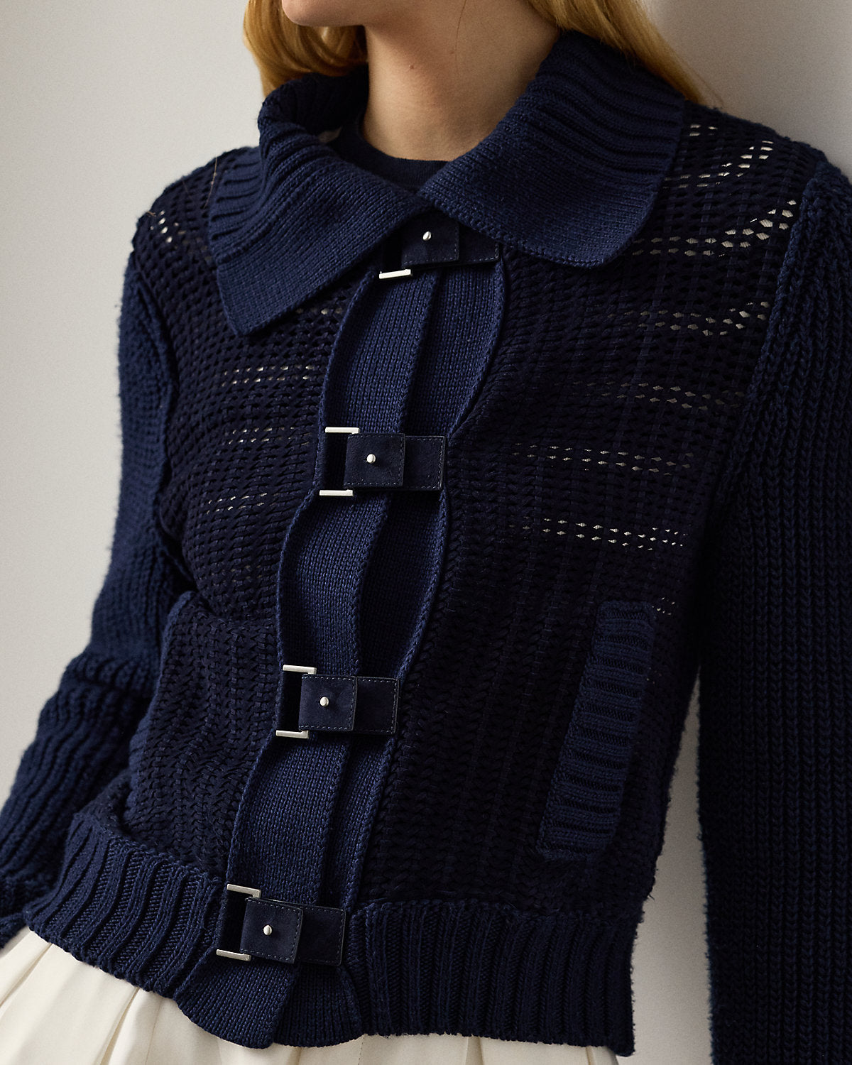 Silk-Suede Hybrid Cardigan