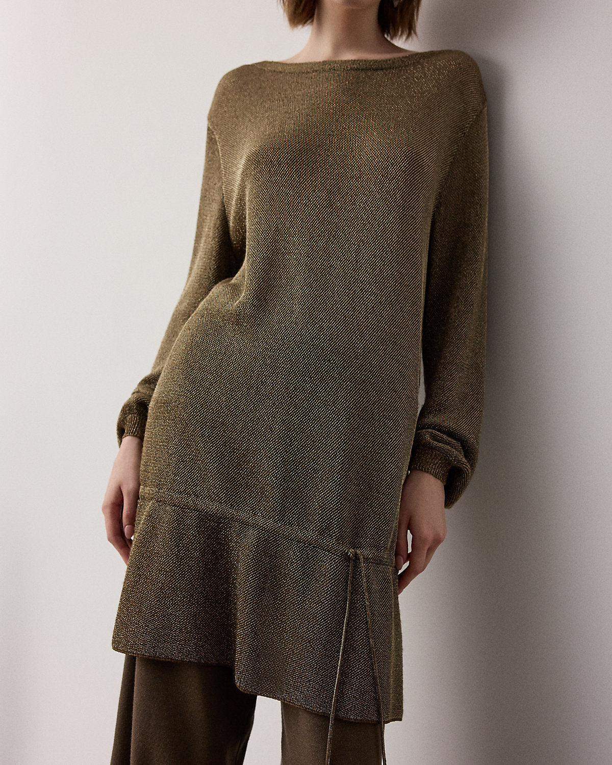 Metallic Tunic Sweater