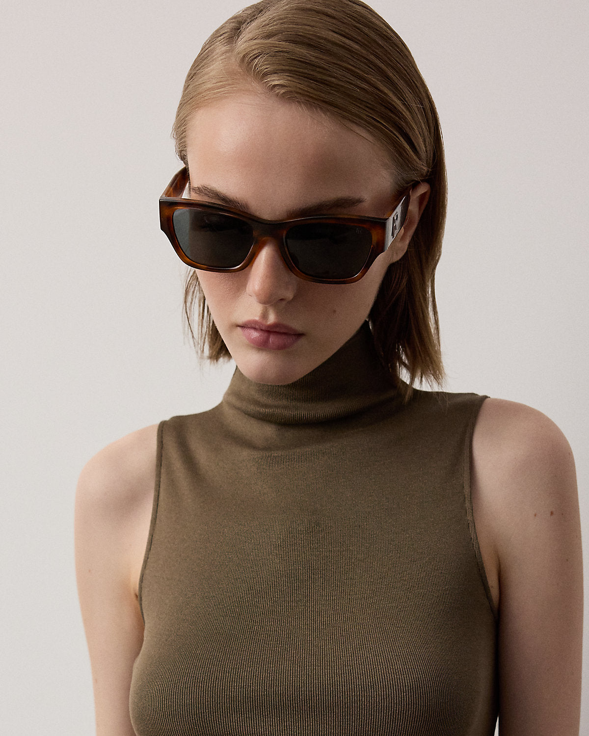 Naomie Rib-Knit Stretch Silk Top