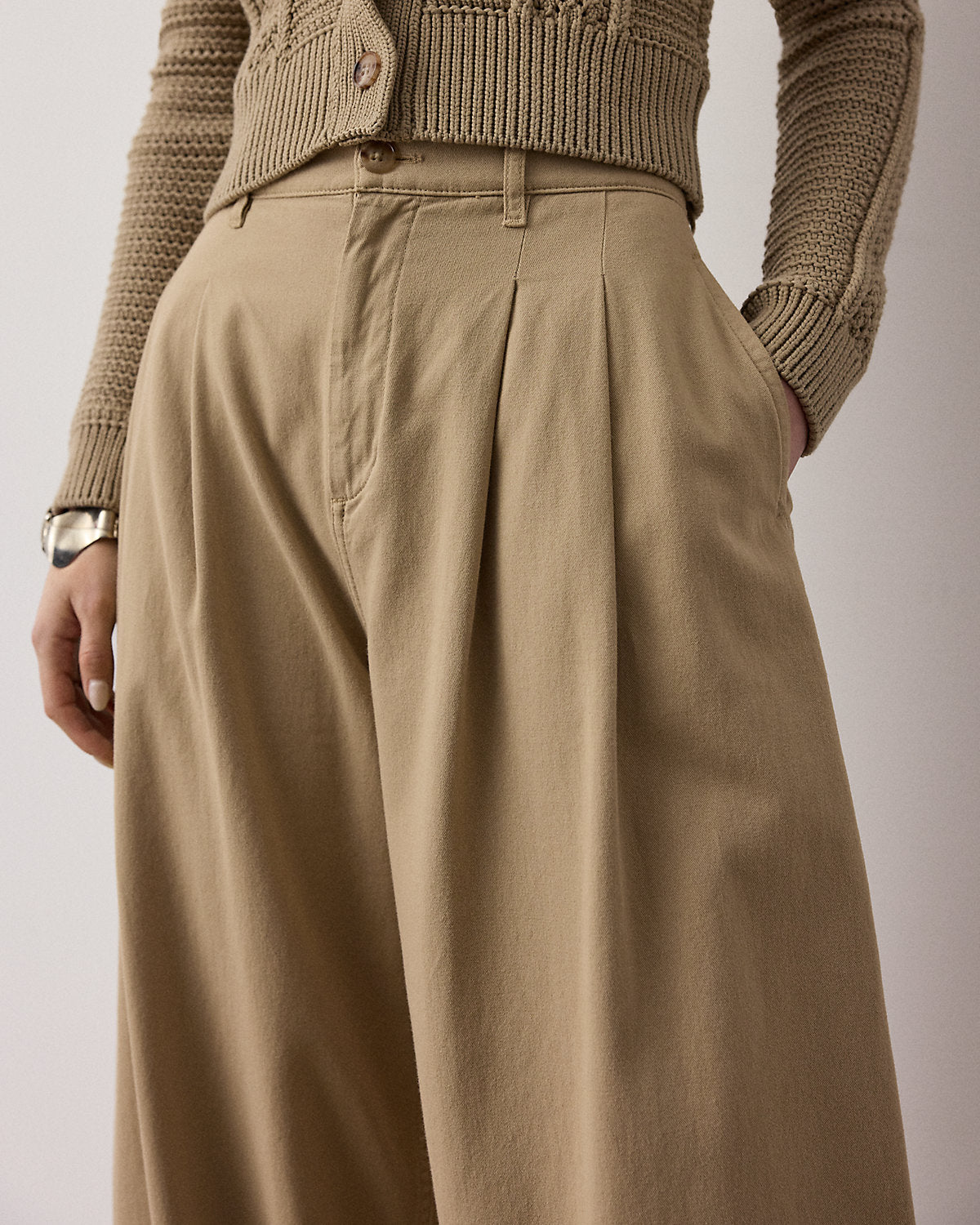 Ellen Cotton Denim Chino Pant