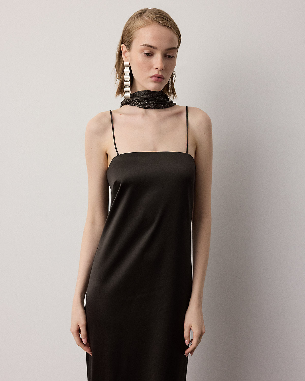 Demetrius Satin Evening Dress