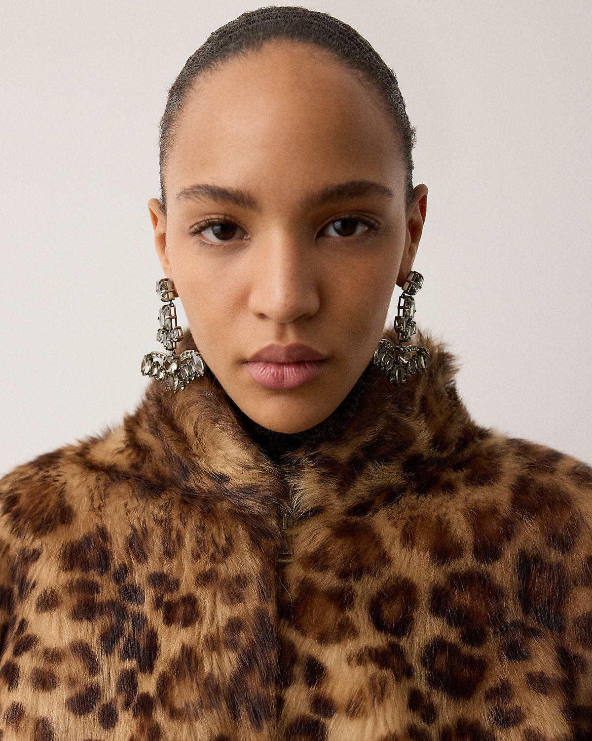 Balvin Leopard-Print Lamb-Shearling Coat
