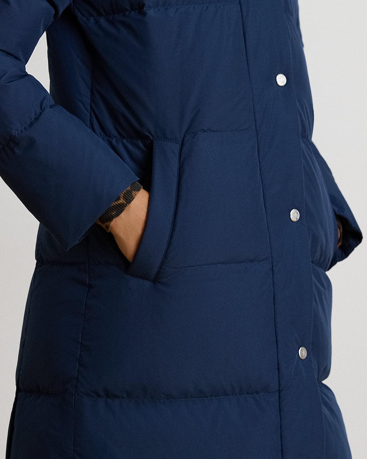 Oversize-Collar Quilted Down Coat