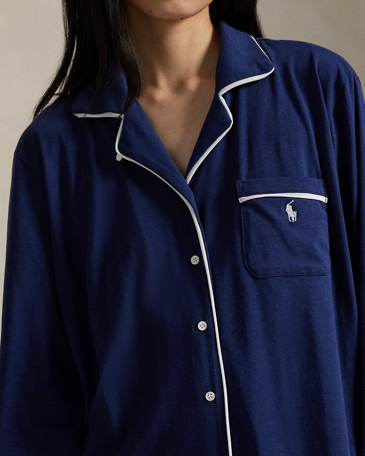 Jersey Sleep Shirt Navy