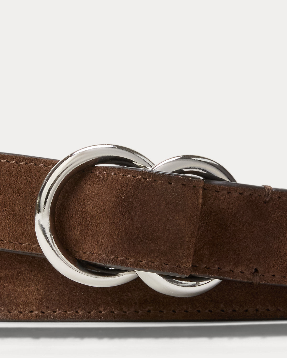 Calf-Suede O-Ring Belt