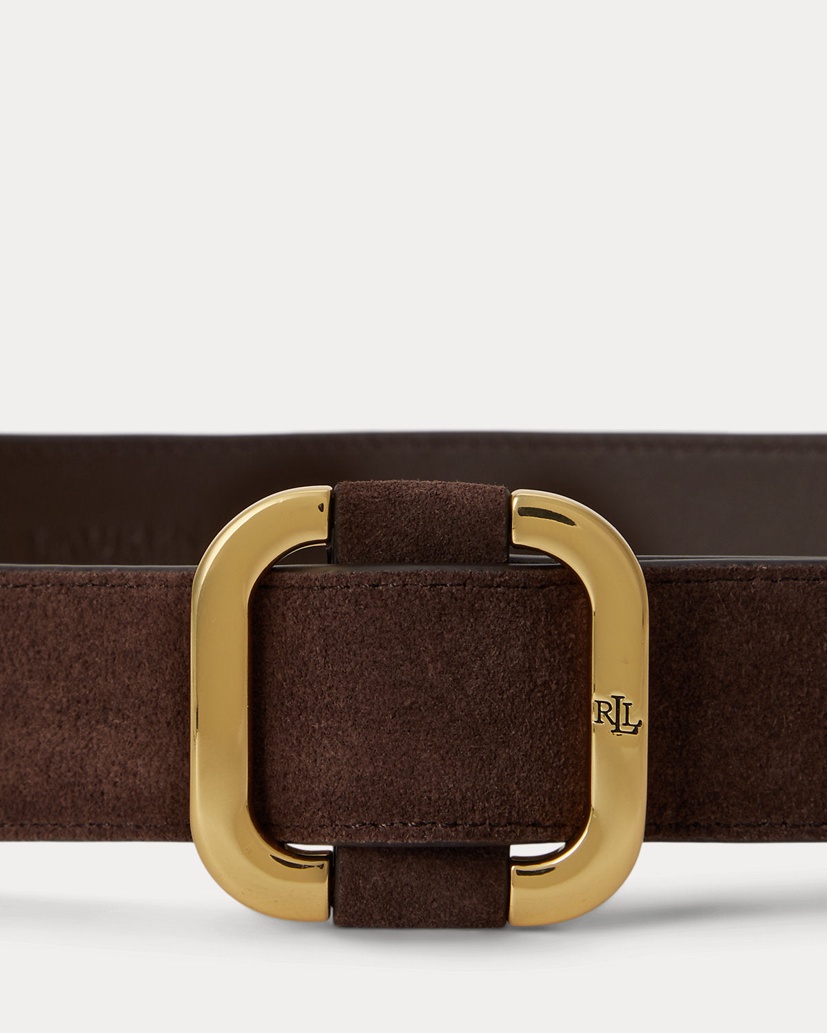 Slide-Buckle Suede Belt
