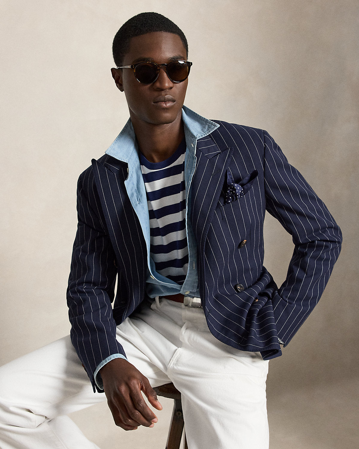 Classic Fit Striped Jersey T-Shirt