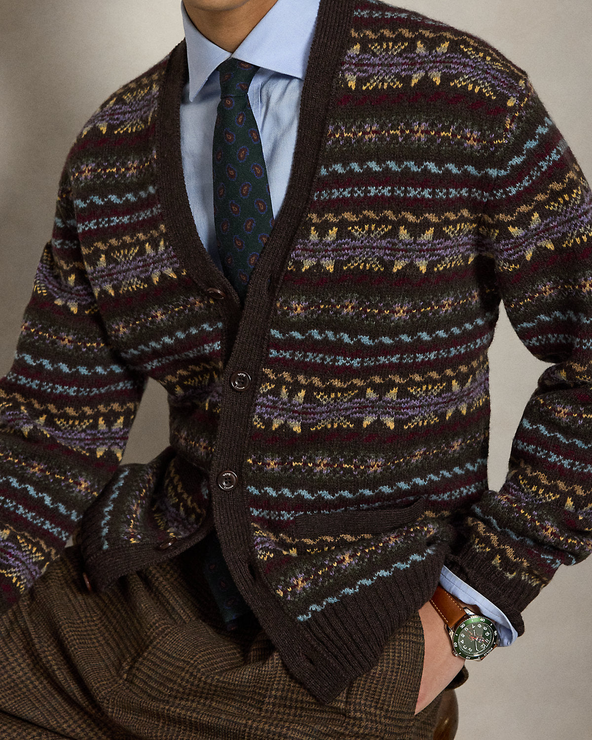 Fair Isle Wool Cardigan