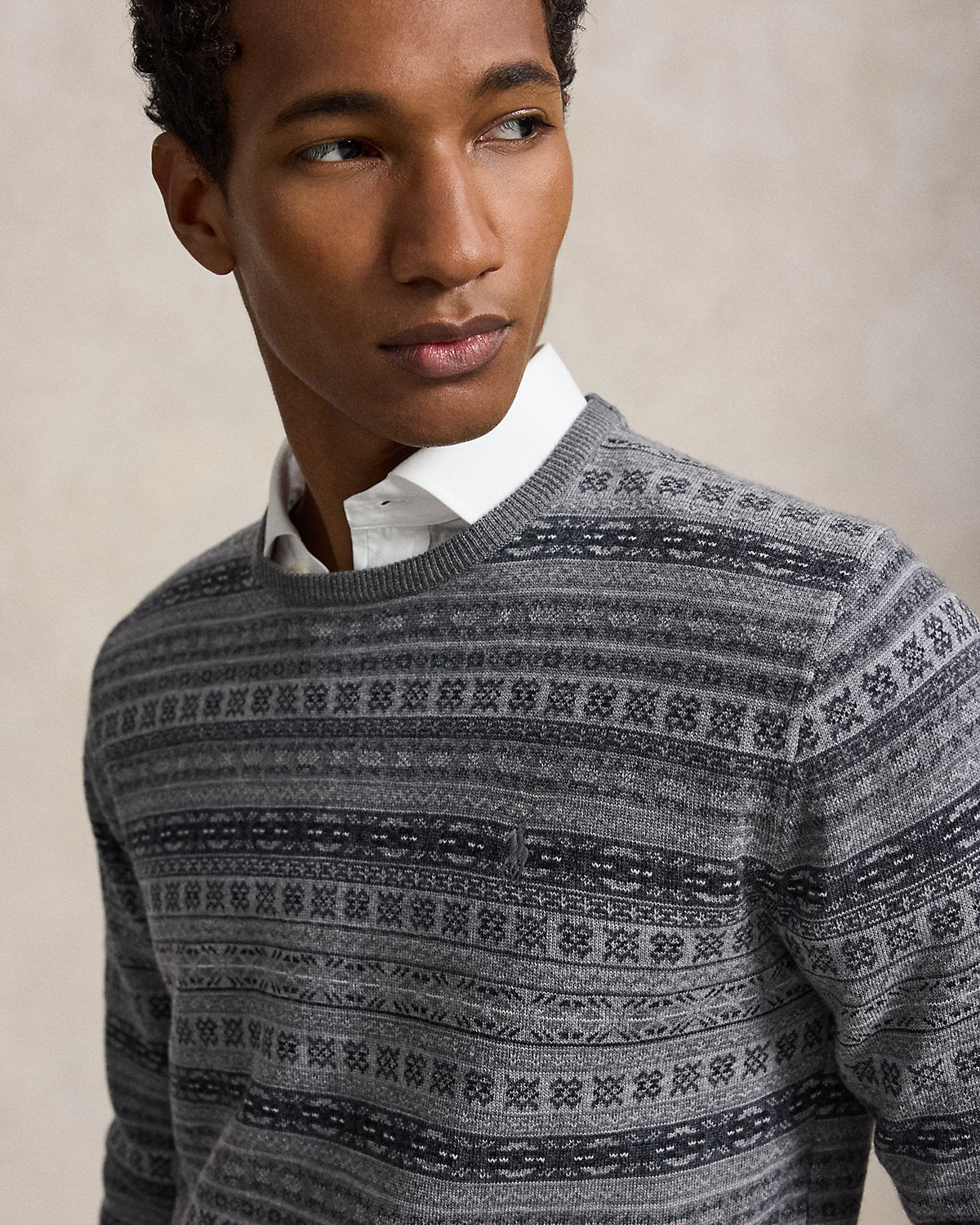 Fair Isle Washable Wool Sweater