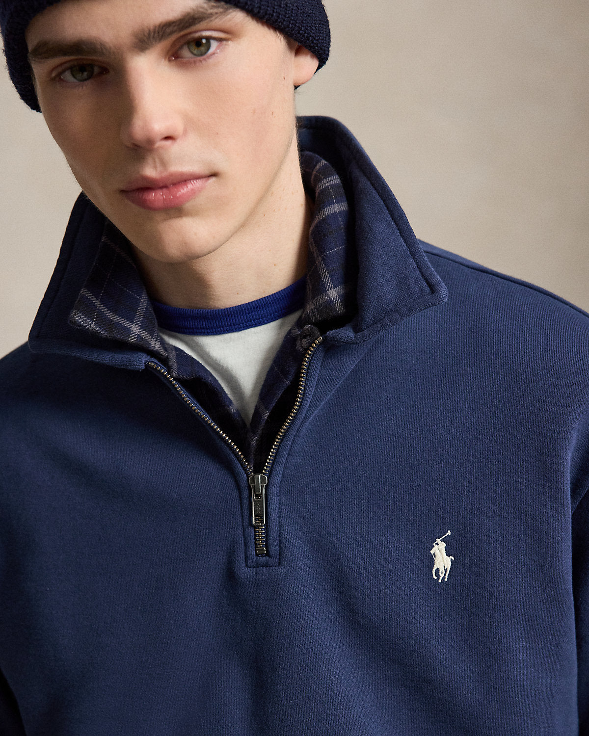 Loopback Fleece Collared Sweatshirt