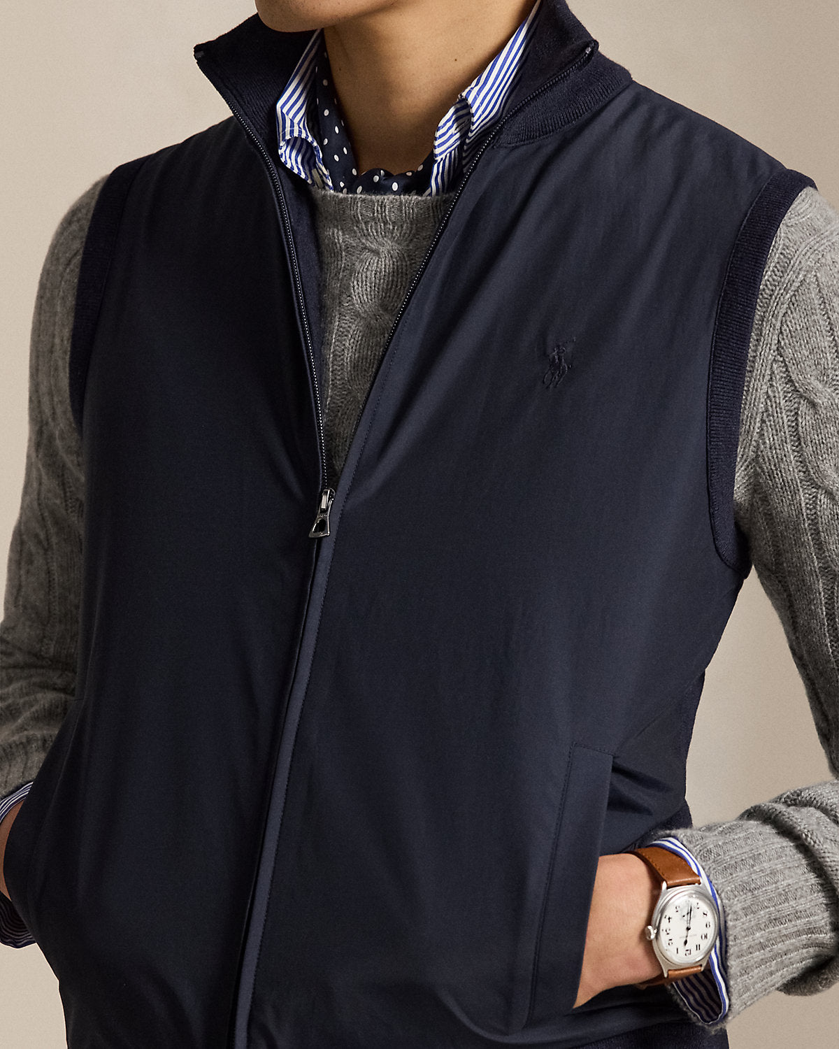 Hybrid Mockneck Sweater Vest
