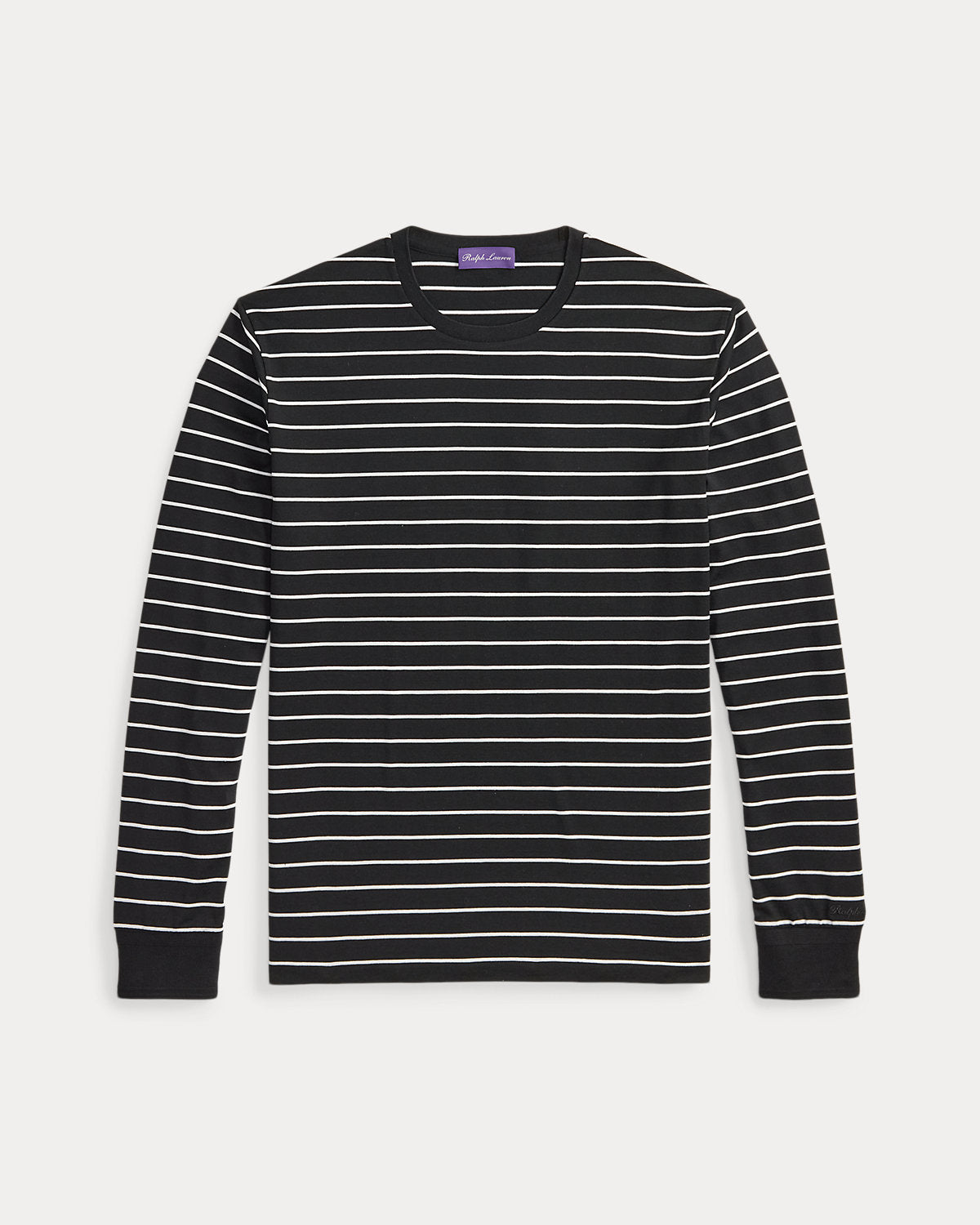Striped Lisle-Piqu¨¦ Long-Sleeve T-Shirt