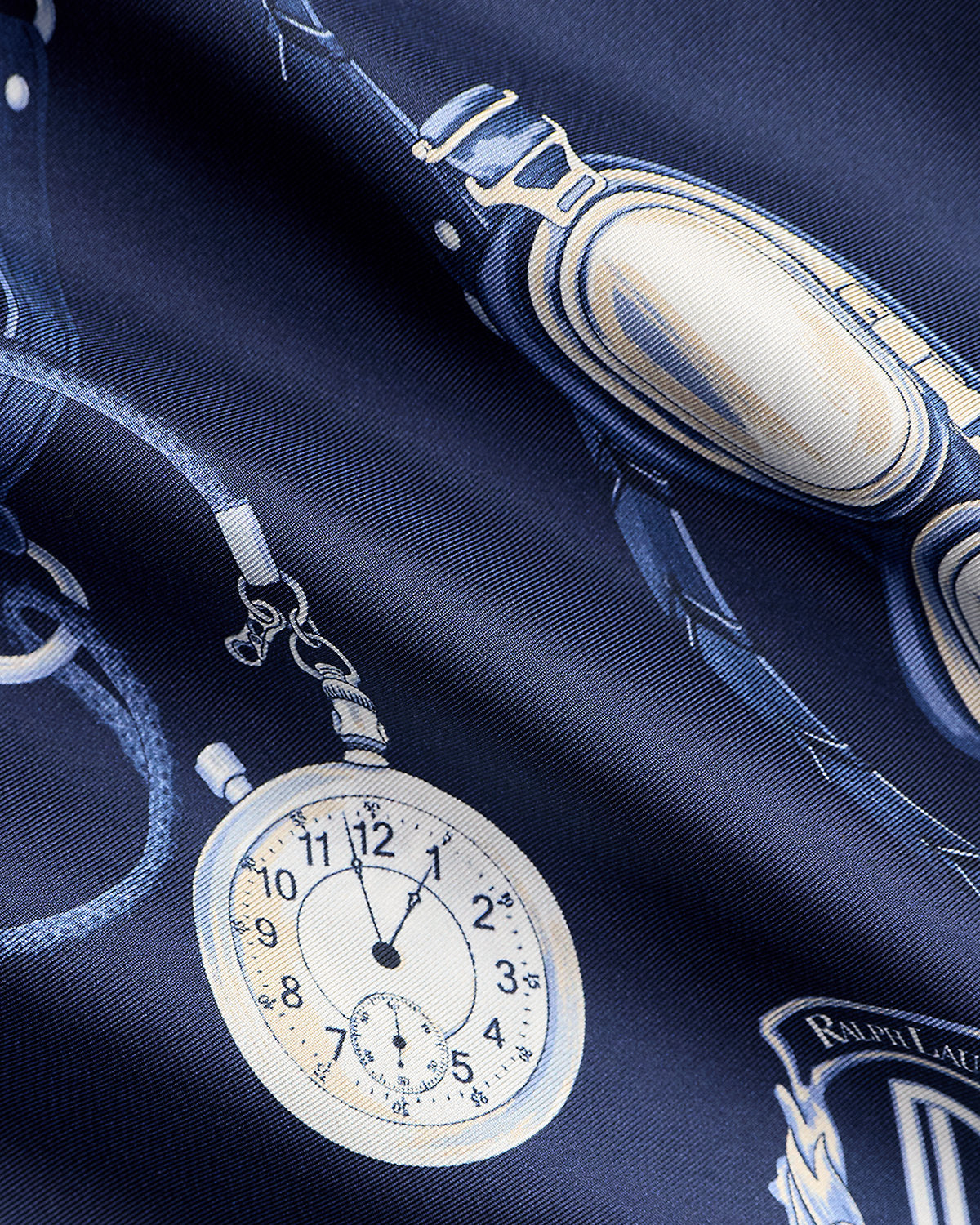 Automobile-Print Silk Camp Shirt