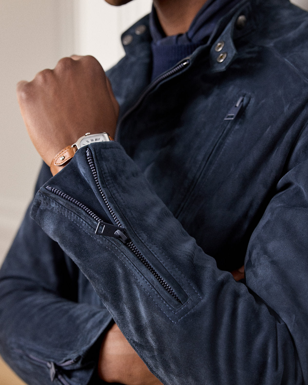 Suede Moto Jacket